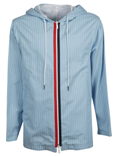 Shop Thom Browne Striped Jacket In Blue
