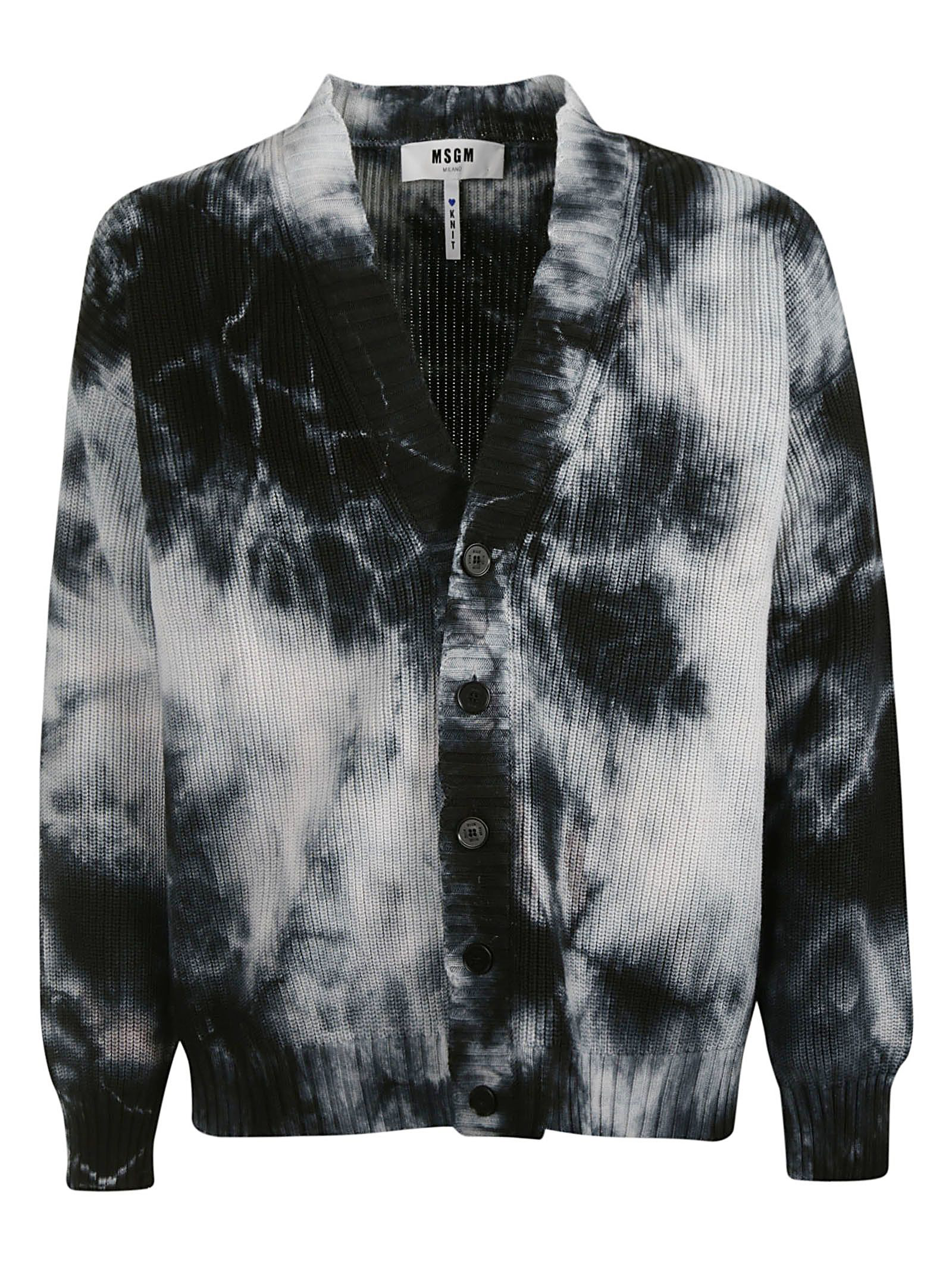 msgm tie dye cardigan