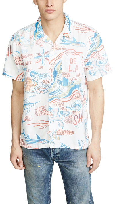 Shop Mother The Hooky Short Sleeve Shirt In Trapped In A Tourist Town