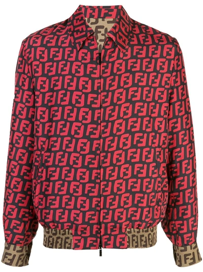 Shop Fendi Reversible Double F Jacket - Red