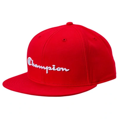 Shop Champion Script Bb Snapback Hat In Red