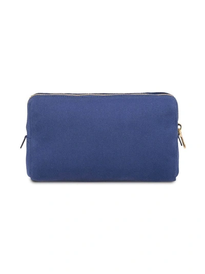 Shop Prada Logo Clutch In Ctl Bluette+talco