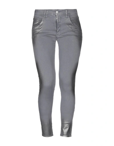 Shop Cycle Woman Pants Grey Size 27 Cotton, Elastane