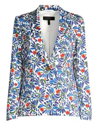 Shop Escada Brikenanton Printed Blazer In Fantasy