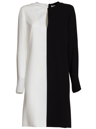Shop Givenchy Two-toned Crepe Dress In Black/white In Nero/bianco
