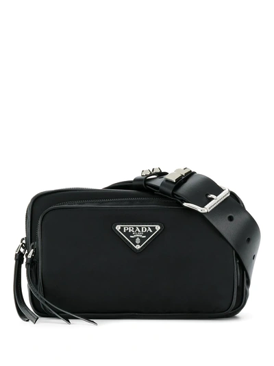 Shop Prada Studded Belt Bag - Black