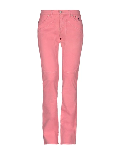 Shop Jeckerson Casual Pants In Pink