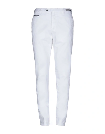 Shop Pt01 Pt Torino Man Pants White Size 42 Cotton, Elastane