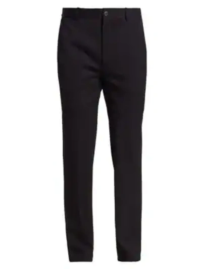 Shop Balenciaga Men's Slim Tailored Wool Pants In Noir