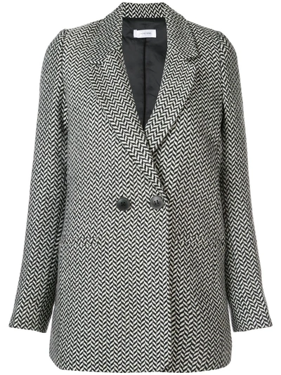 Shop Anine Bing Fishbone Blazer In Black