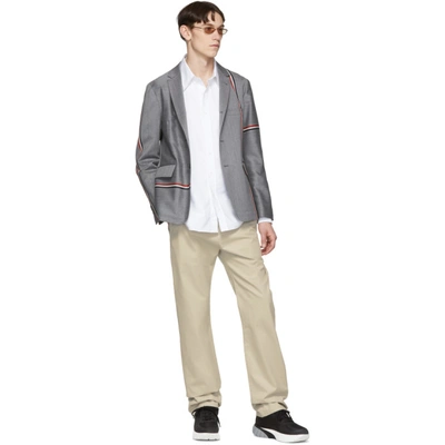 Shop Thom Browne Grey Unconstructed Classic Blazer In 035 Medgry