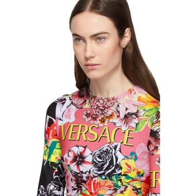 Shop Versace Multicolor Floral Mania Bodysuit