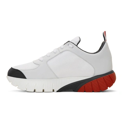 Shop Thom Browne White Raised Sneakers In 100 White