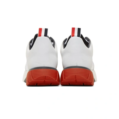 Shop Thom Browne White Raised Sneakers In 100 White