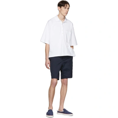 Shop Thom Browne White Oversized Classic Polo