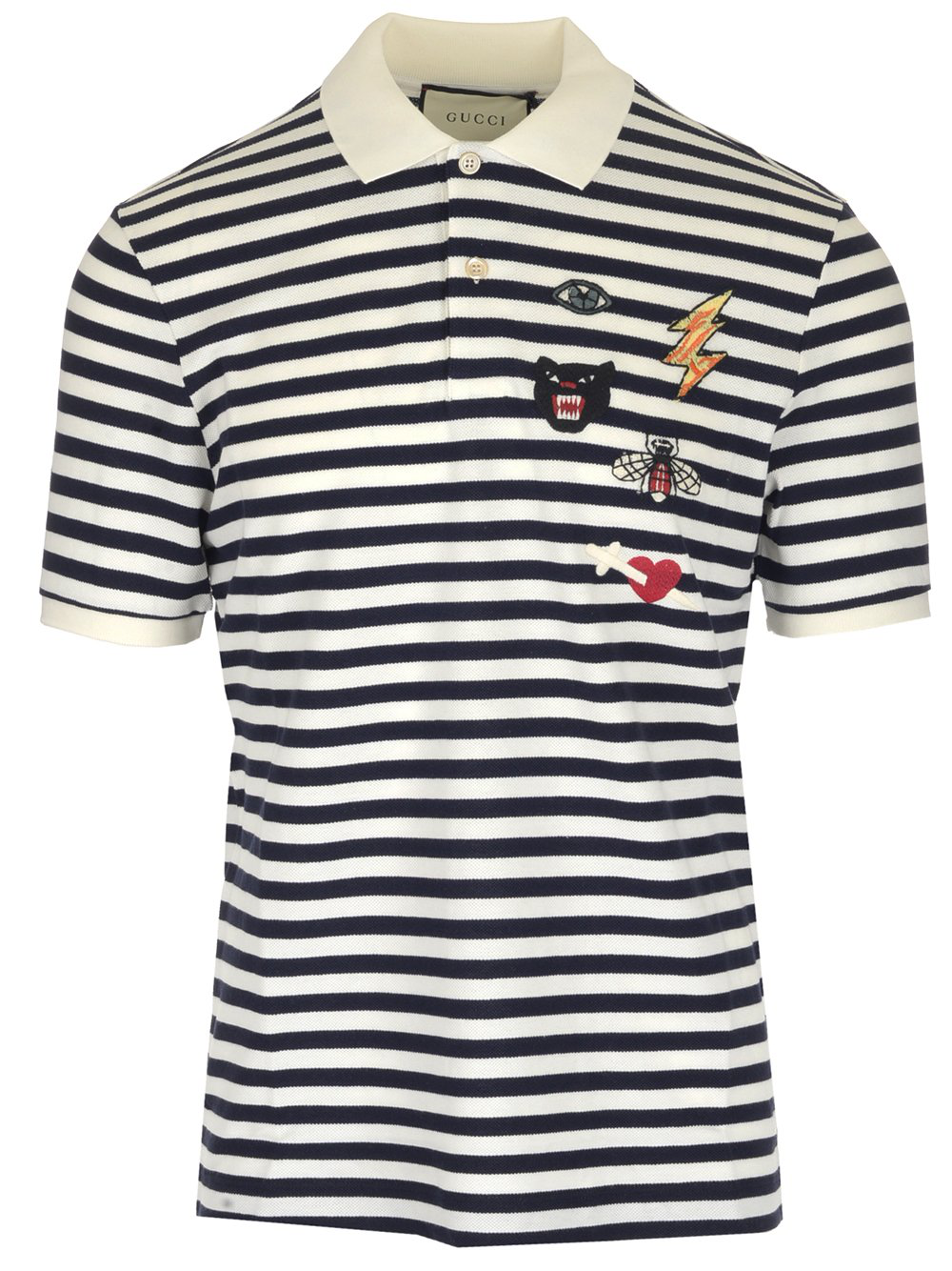 gucci cotton polo with embroideries