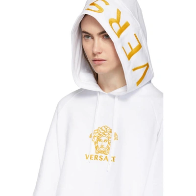 Shop Versace White Medusa Hoodie In A93a White