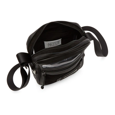 Shop Maison Margiela Black Decortique Crossbody Bag In H5294blktra