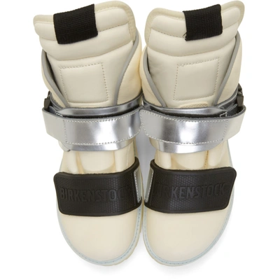 Shop Rick Owens White Birkenstock Edition Hancock Rotterhiker Sneakers In 1180r Milk