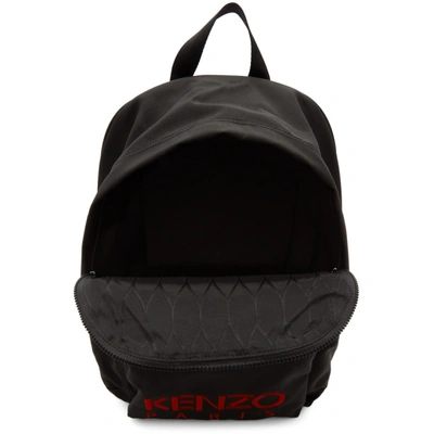 Shop Kenzo Black Mini Tiger Backpack In 99b Black