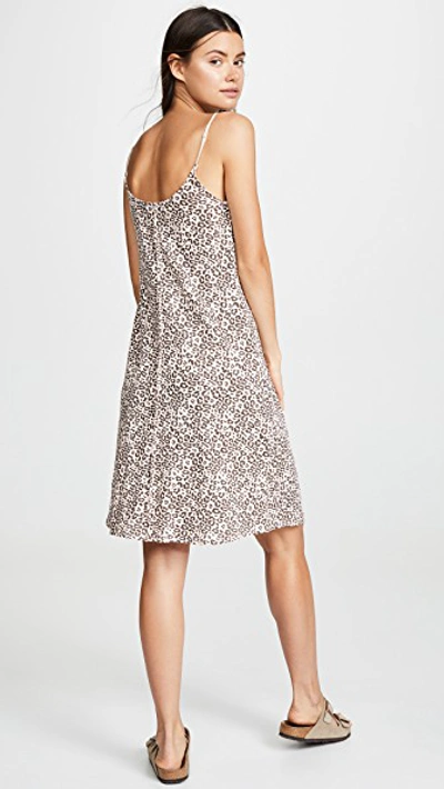 Shop Atm Anthony Thomas Melillo Lunar Leopard Slip Dress In Lunar Combo