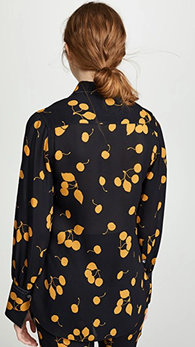 Shop 3.1 Phillip Lim / フィリップ リム Collared Printed Blouse In Black/gold