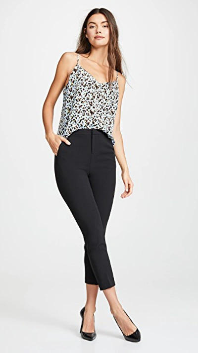 Shop L Agence Ludivine Front Crease Trousers In Black