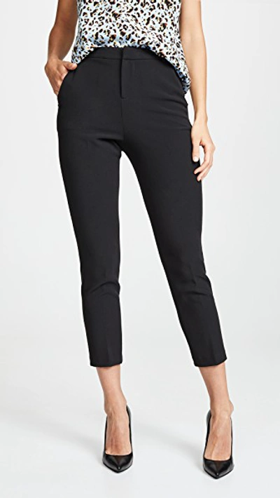 Shop L Agence Ludivine Front Crease Trousers In Black