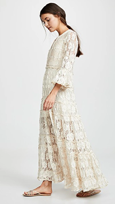 Shop Alexis Alvin Dress In Beaded Ivory Lace