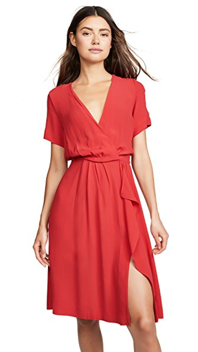 Shop Yumi Kim Mimosa Dress In Scarlet