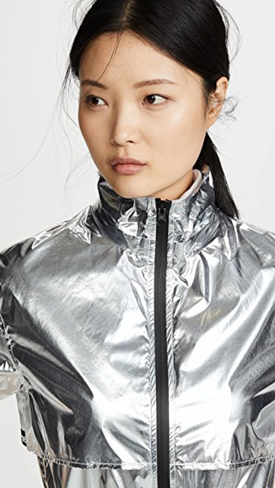 Shop Paco Rabanne Hooded Sport Parka In Silver