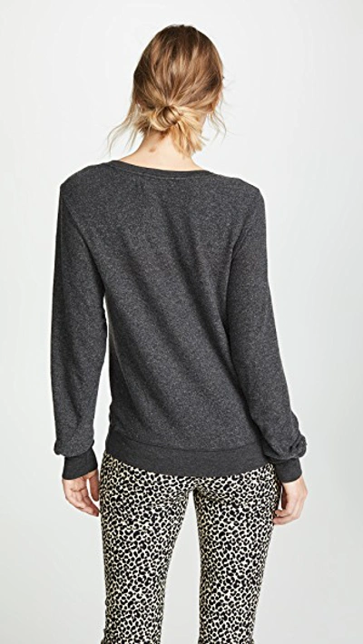 Shop Wildfox Fierce Female Sweatshirt In Clean Black