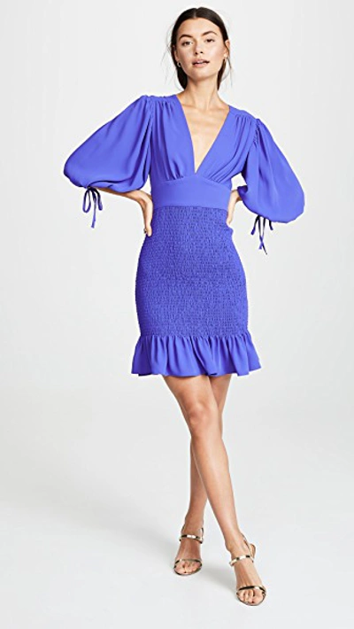 Shop Amanda Uprichard Gala Mini Dress In Nu Blue