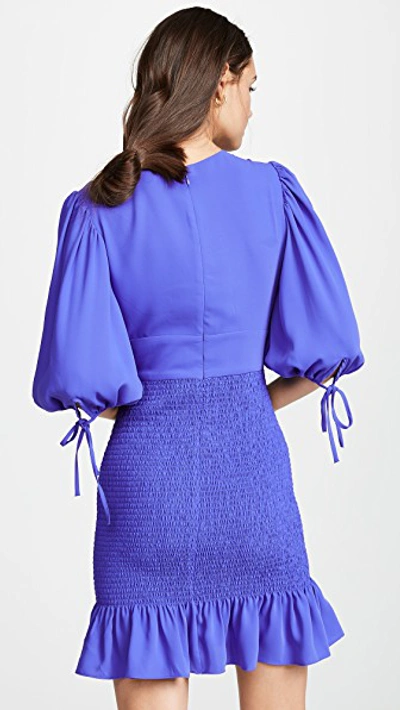 Shop Amanda Uprichard Gala Mini Dress In Nu Blue