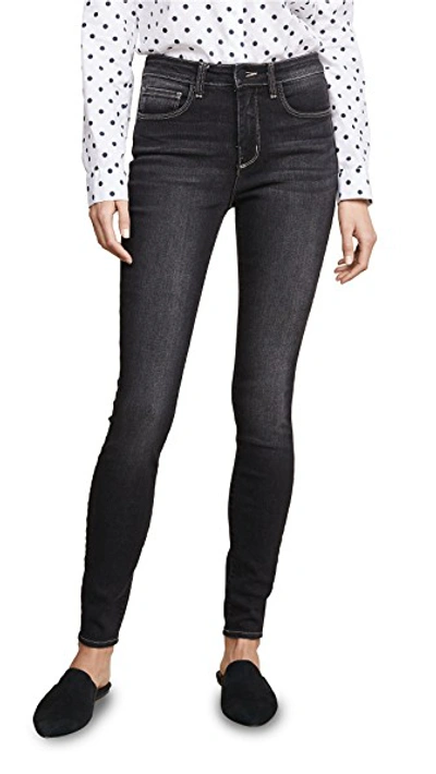Shop L Agence Marguerite High Rise Skinny Jeans In Faded Carbon