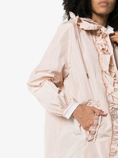 Shop Moncler Genius 4 Moncler Simone Rocha Ruffled Hooded Jacket In Neutrals