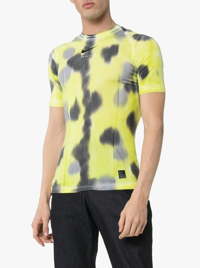 Shop Alyx 1017  9sm X Nike Tie-dye Fitted T-shirt In Yellow