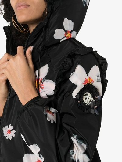 Shop Moncler Genius 4 Moncler Simone Rocha Snow Flower Hooded Jacket In Black