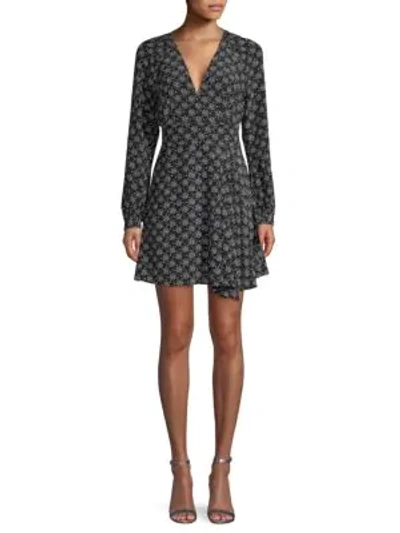 Shop Equipment Alexandria Star-print Silk Dress In True Black