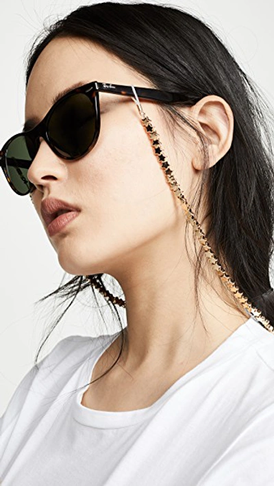 Shop Tuleste Mini Star Eyewear Chain In Gold
