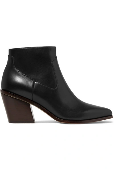 Shop Rag & Bone Razor Leather Ankle Boots In Black