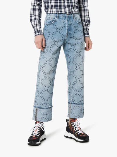 Shop Valentino Jeans Mit Logo In Bc6 Blue