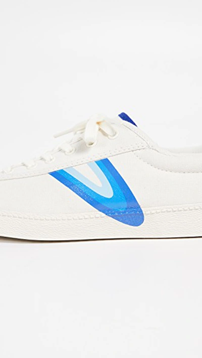 Shop Tretorn Nylite Tri Sneakers In Cream/blue Violet