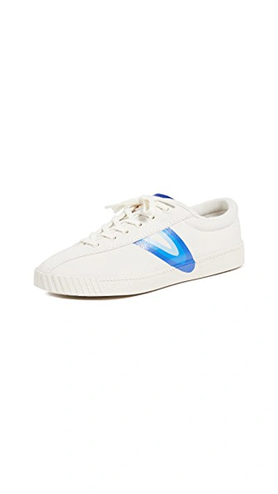 Shop Tretorn Nylite Tri Sneakers In Cream/blue Violet