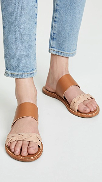 Shop Soludos Braided Slide Sandals In Acorn Brown
