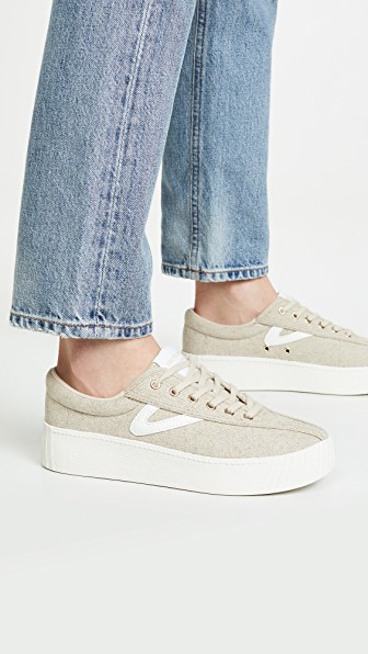 tretorn bold perforated platform sneaker