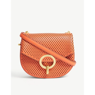Shop Sandro Pepita Cross-body Bag In Orange