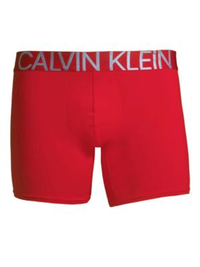 Shop Calvin Klein Underwear Statement 1981 Boxer Briefs In Haute Red