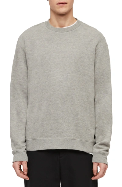 Shop Allsaints Gaiety Oversize Pullover Hoodie In Grey Marl
