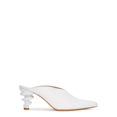 Shop Kalda Cyland 75 White Leather Mules